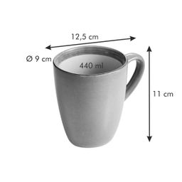 Taza mug EMOTION 440 ml, gris