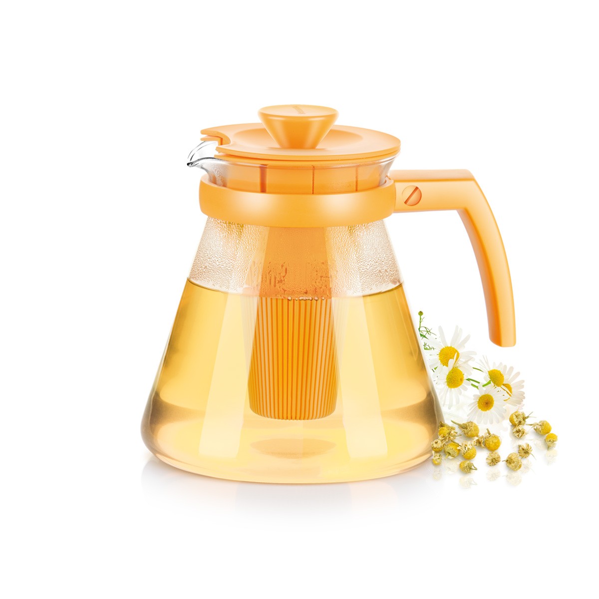 Teekanne TEO TONE 1.25 l, mit Sieb, gelb