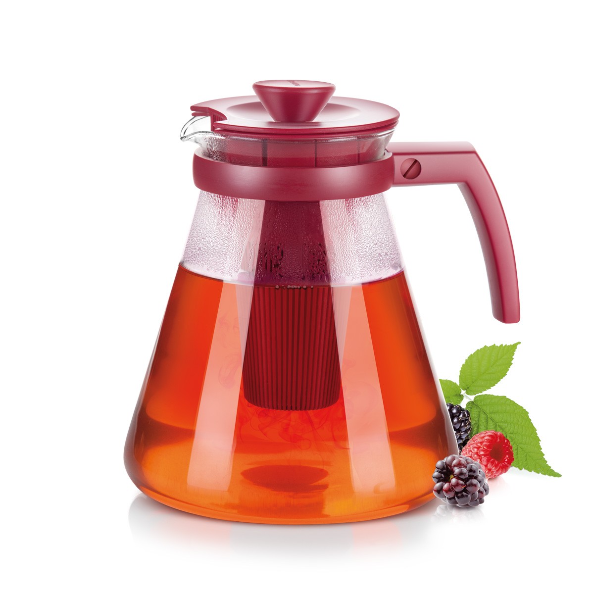 Teekanne TEO TONE 1.7 l. mit Sieb, rot