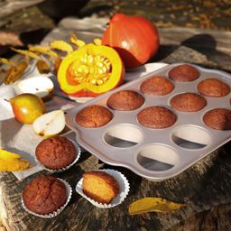 Teglia in silicone con bordo in metallo DELÍCIA, 12 muffin