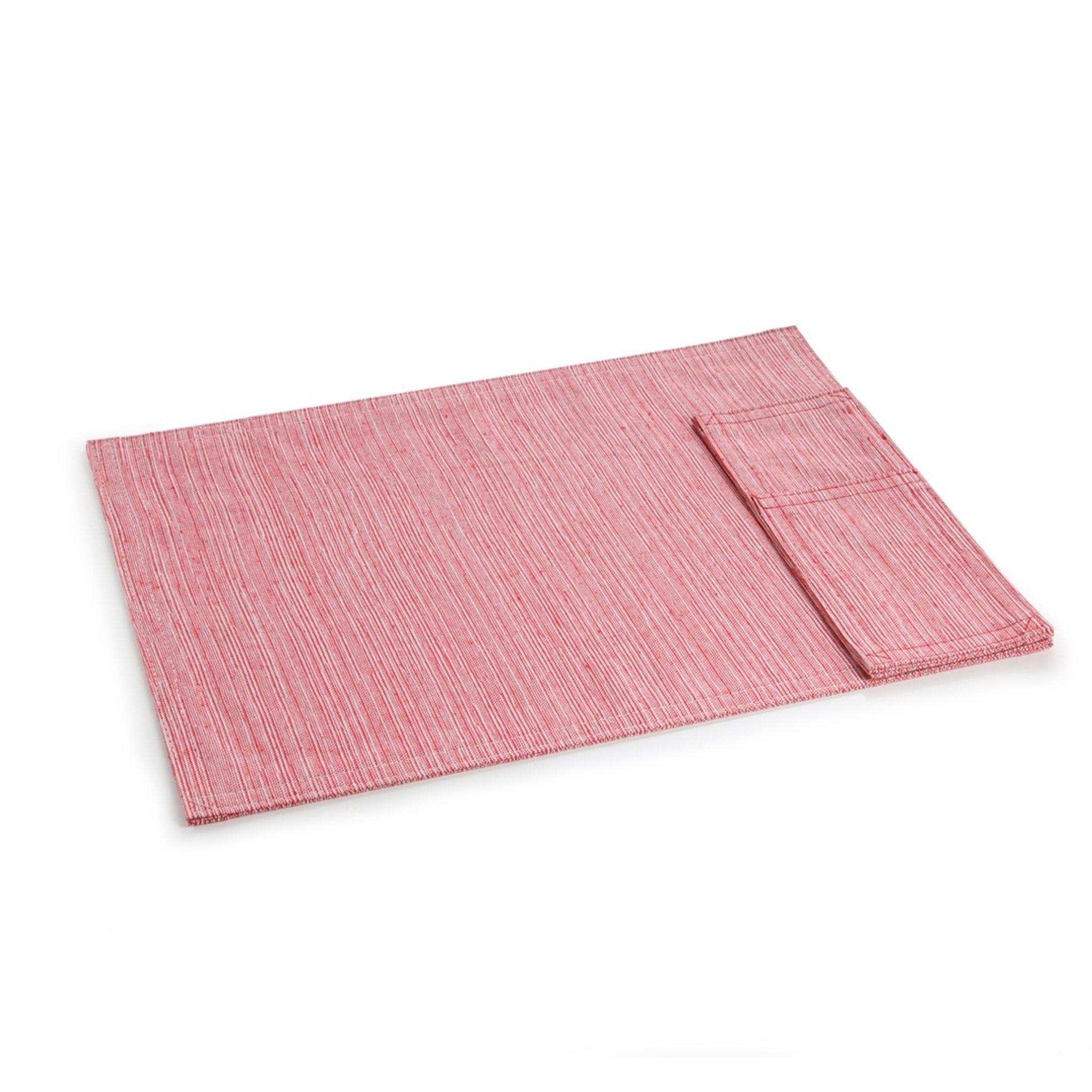 Tekstylna podkładka z kieszonką na sztućce FLAIR LOUNGE, 45 x 32 cm, czerwona