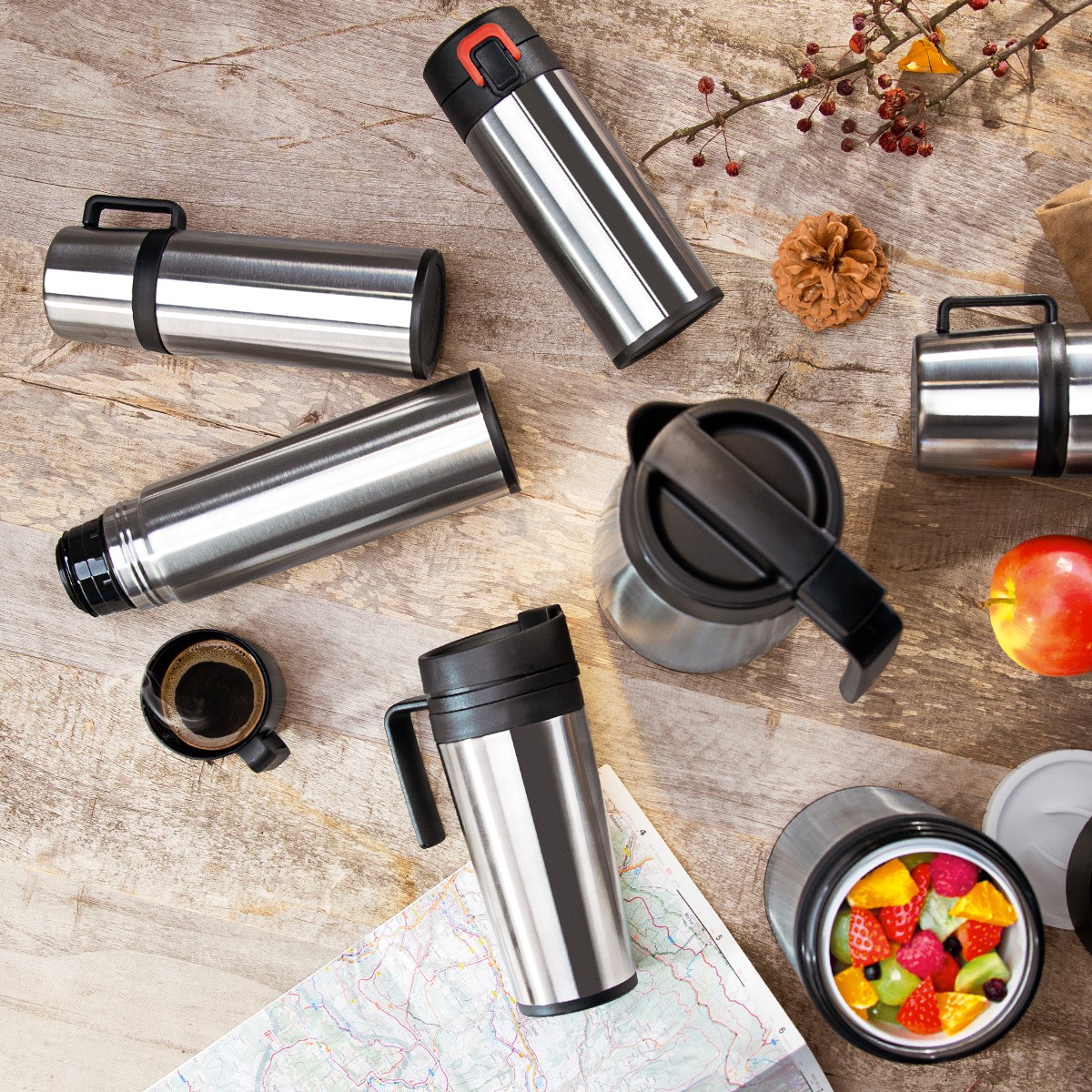 Thermos In Acciaio Inox - Termica Per Bevande Calde E Fredde, Design Iconico, 24 Ore Di Freddo - Foto 6
