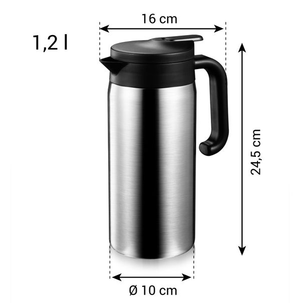 Termoska s dávkovacím uzávěrem CONSTANT 1,2 l, nerez (obrázek 3)