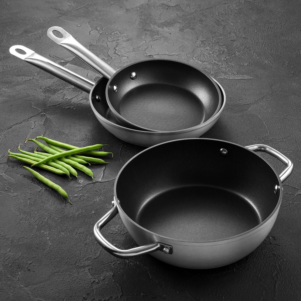 Tescoma GrandCHEF Bratpfanne ø 24 Cm, Tief, Mit 2 Griffen – Aus Hochwertigem Material, Langlebig