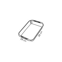Bild von Tiefer Bräter mit Rost SAPHIR, 38x28 cm