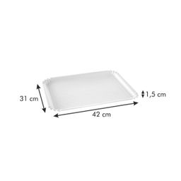 Tray DELÍCIA 42x31 cm, white, 2 pcs