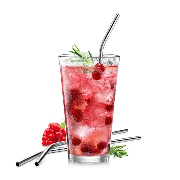 Trinkhalme aus Edelstahl myDRINK, 4 St., mit Reinigungsbürste