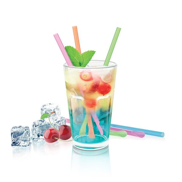 Trinkhalme myDRINK, mit Löffel, 24 St.