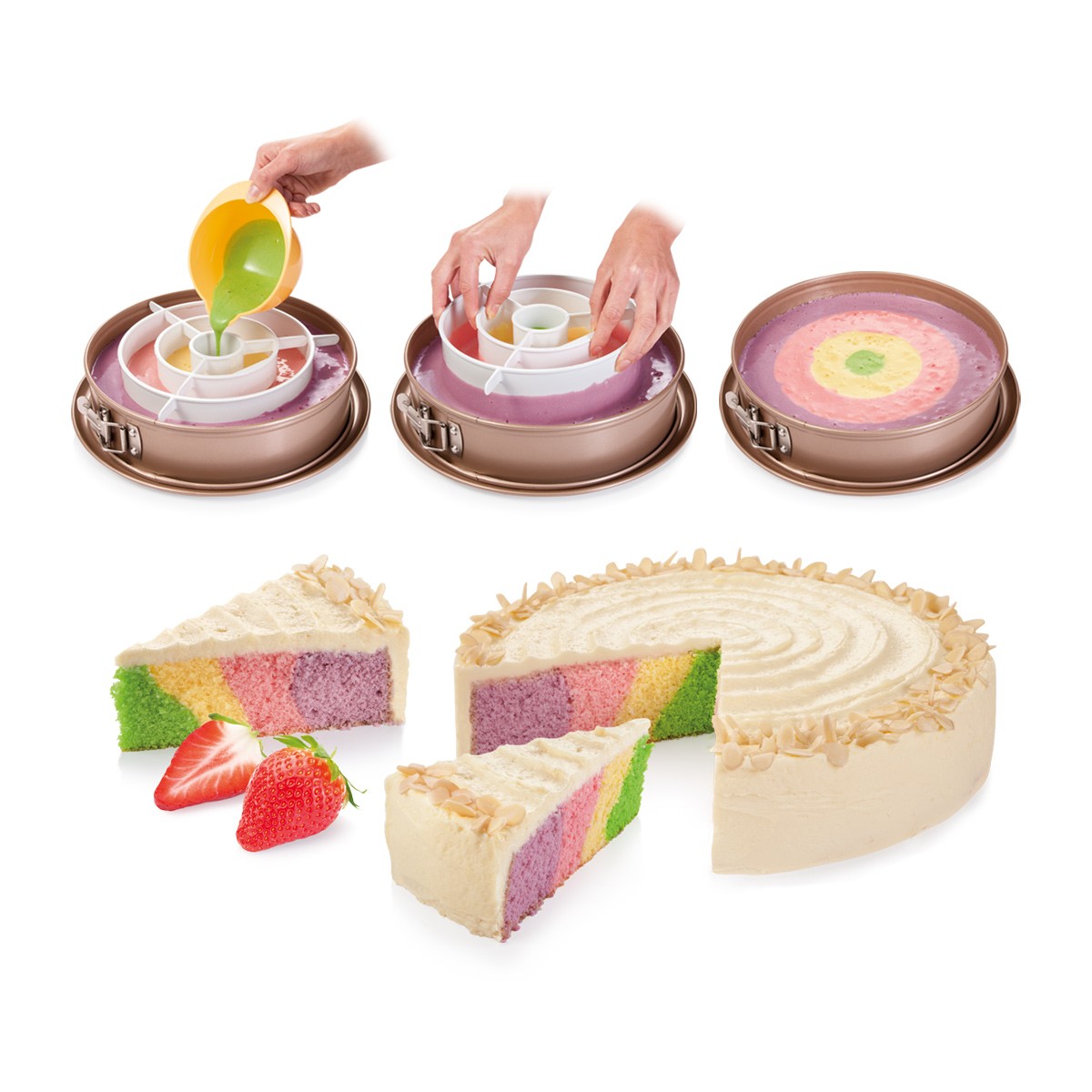 Tescoma Utensile Per Torta Scacchiera - Tagliapasta In Plastica Per Creare Torte A Strati, Bianco - Foto 11