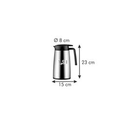 Vacuum flask with dispenser CONSTANT 1.2 l, stainless steel