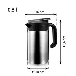 Vacuum flask with dispensing closure CONSTANT 0.8 l, stainless steel