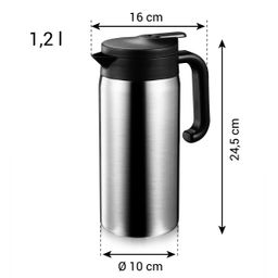 Vacuum flask with dispensing closure CONSTANT 1.2 l, stainless steel