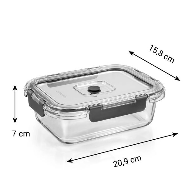 Vakuová dóza skleněná 4FOOD 1,0 l (obrázek 8)