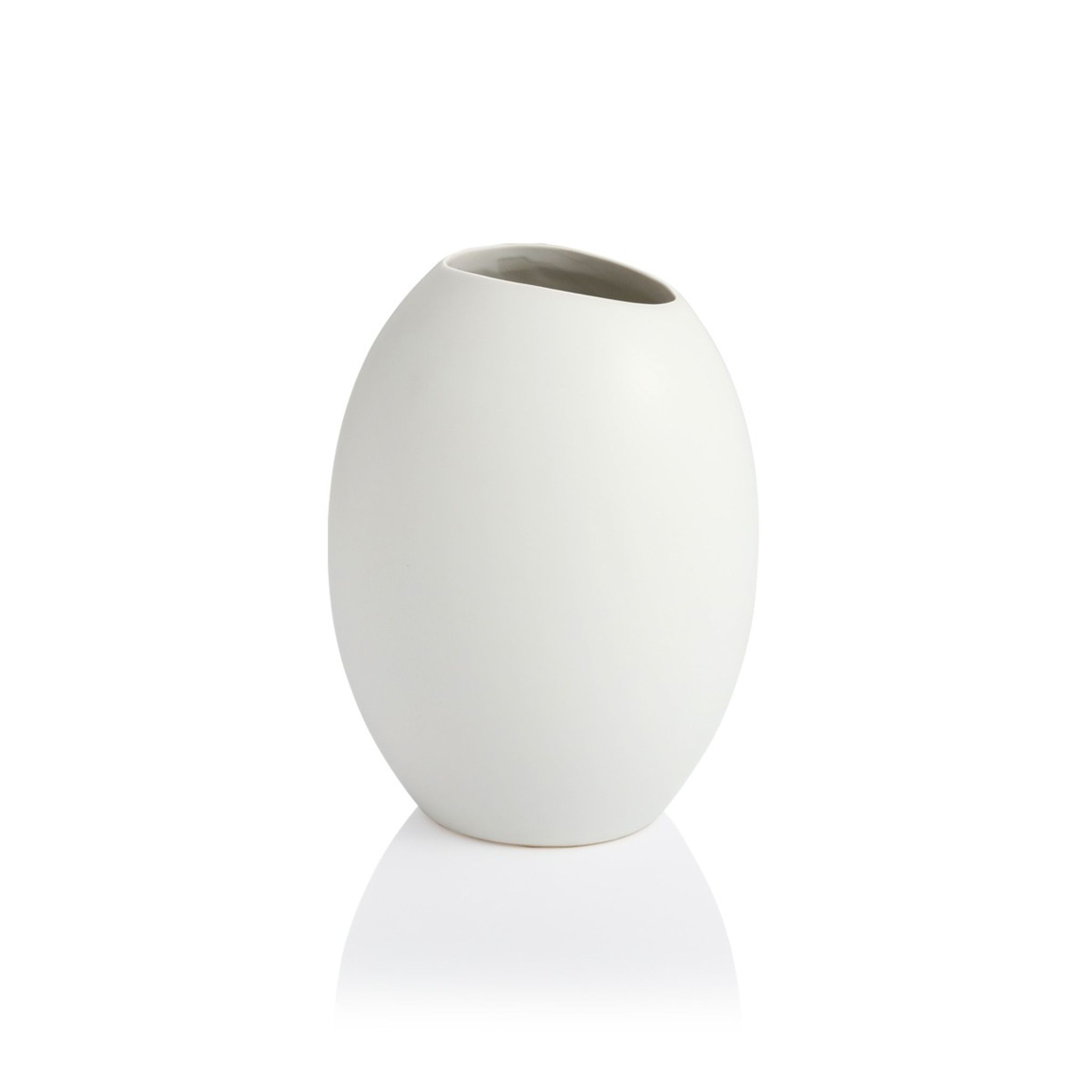 Vase FANCY HOME Stones 17 cm, white