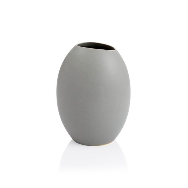 Váza FANCY HOME Stones 17 cm, šedá
