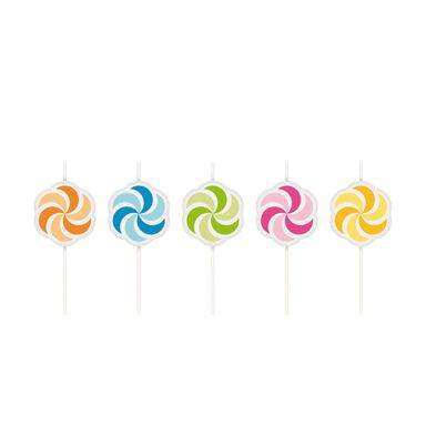 Imagem de Velas de aniversário DELÍCIA KIDS, com espeto, 5 pcs