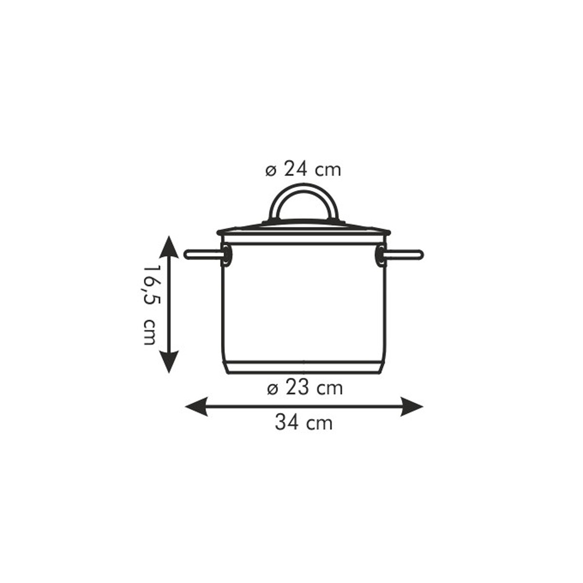 VISION Fazék Fedővel ø 24 Cm, 7,0 L