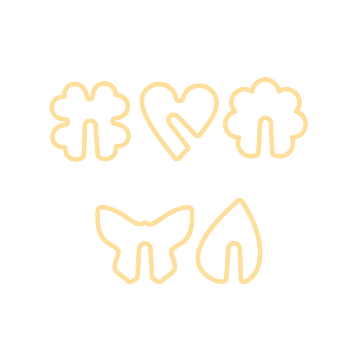 Vykrajovátka perníčků na hrnek DELÍCIA, 5 ks, příroda