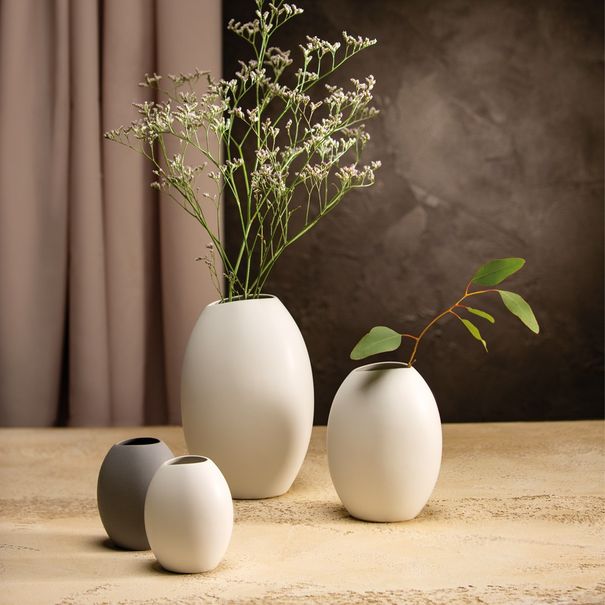 Wazon FANCY HOME Stones 23 cm, biały (zdjęcie 3)