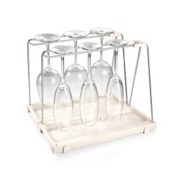 Wine glass rack with drainer FlexiSPACE 330 x 148 mm