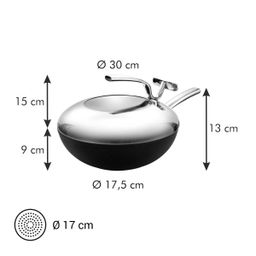 Wok PRESIDENT ø 30 cm, with cover