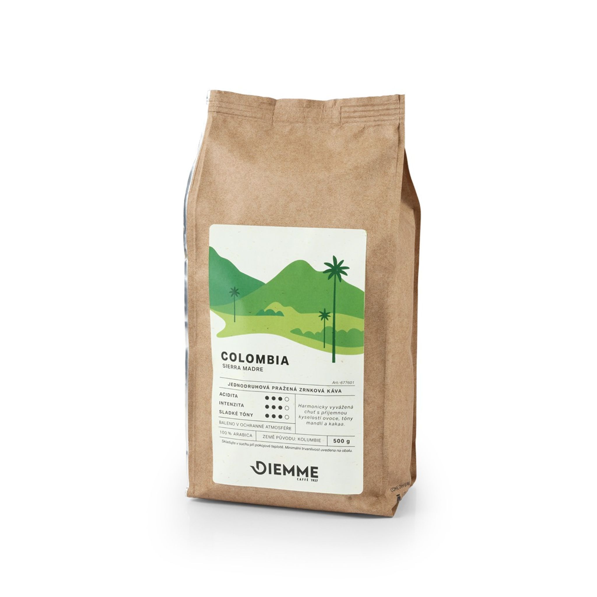 Obrázek Zrnková káva Colombia CAFFE DIEMME 500 g