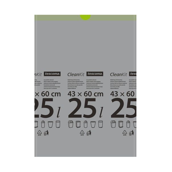 Zugband-Müllbeutel CLEAN KIT 25 l, 15 St.