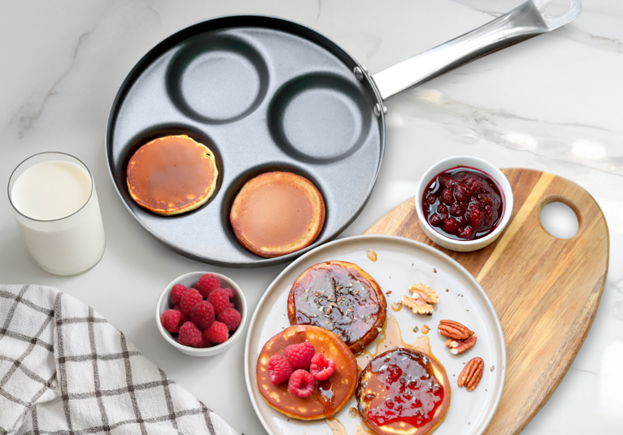 Zuverlässige Induktionspfanne für Pancakes und Spiegeleier