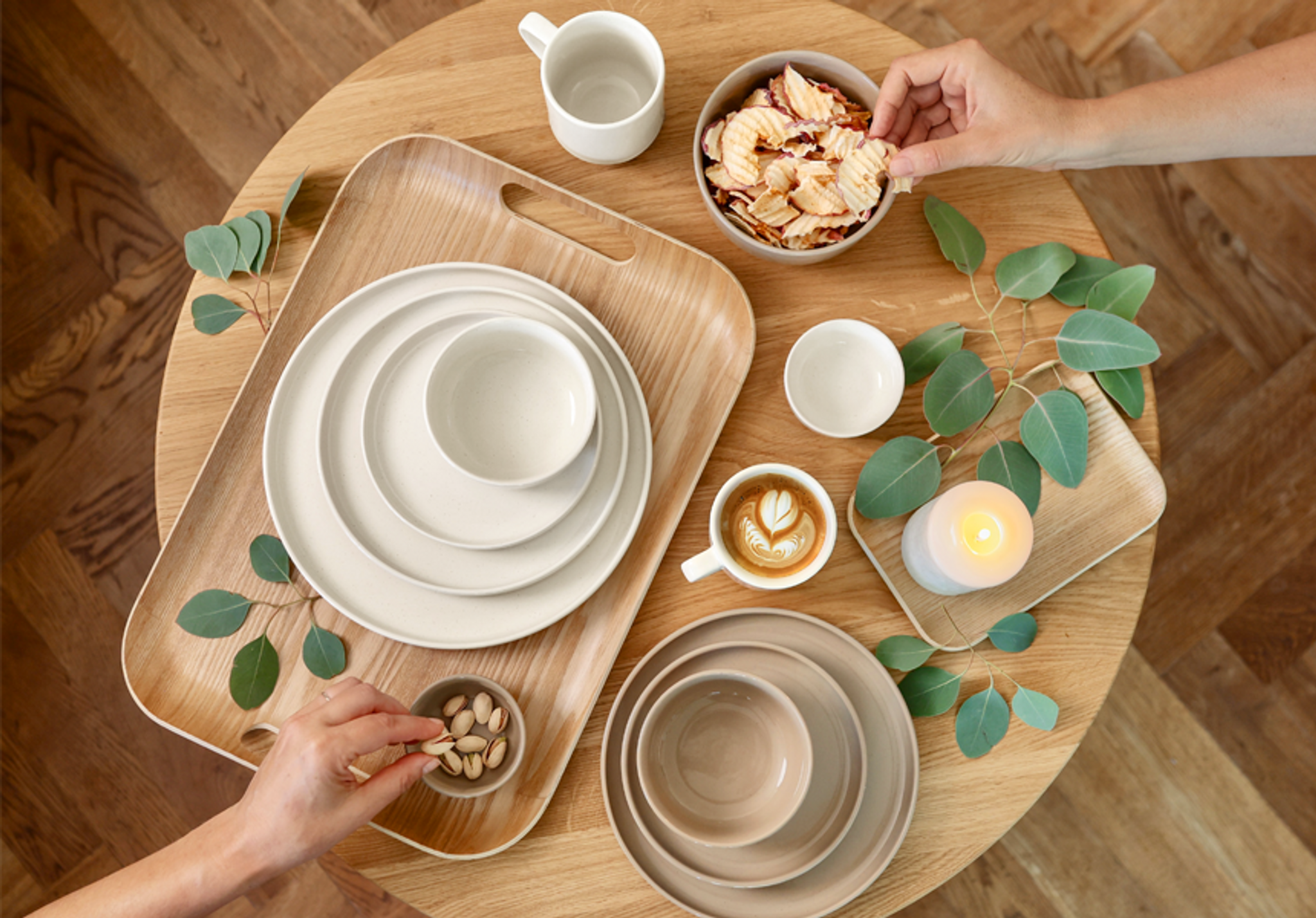 Natural tones, minimalist design.