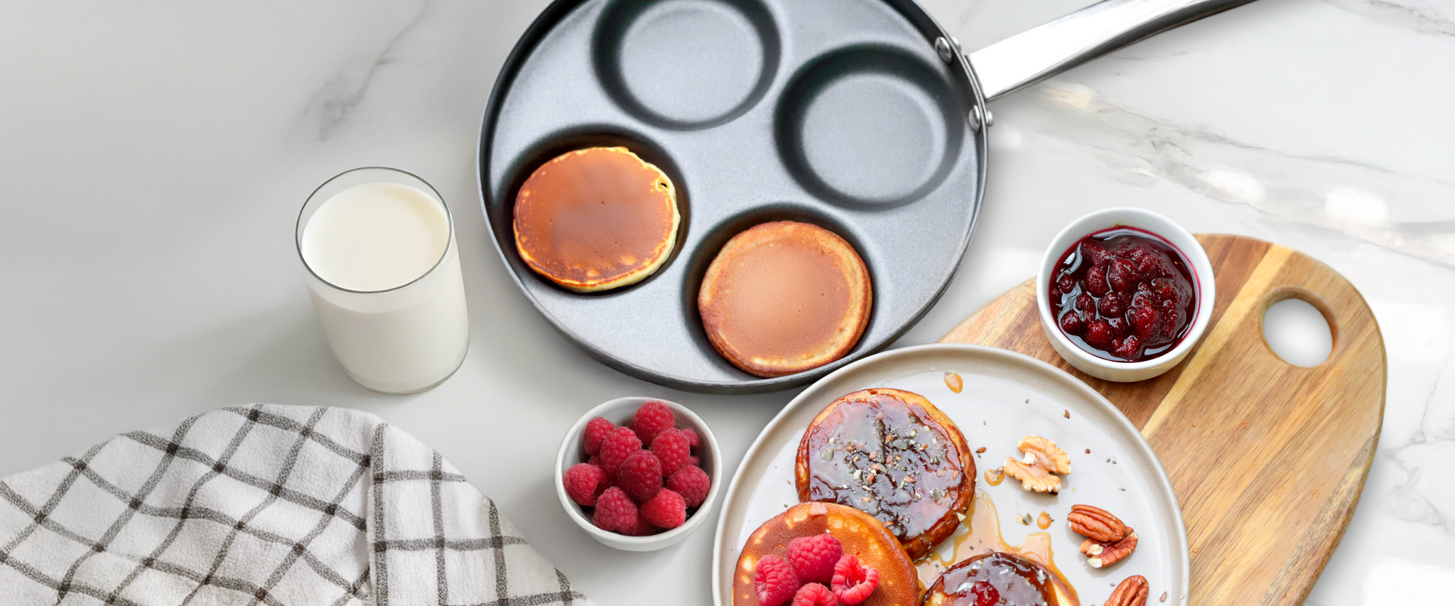 Zuverlässige Induktionspfanne für Pancakes und Spiegeleier