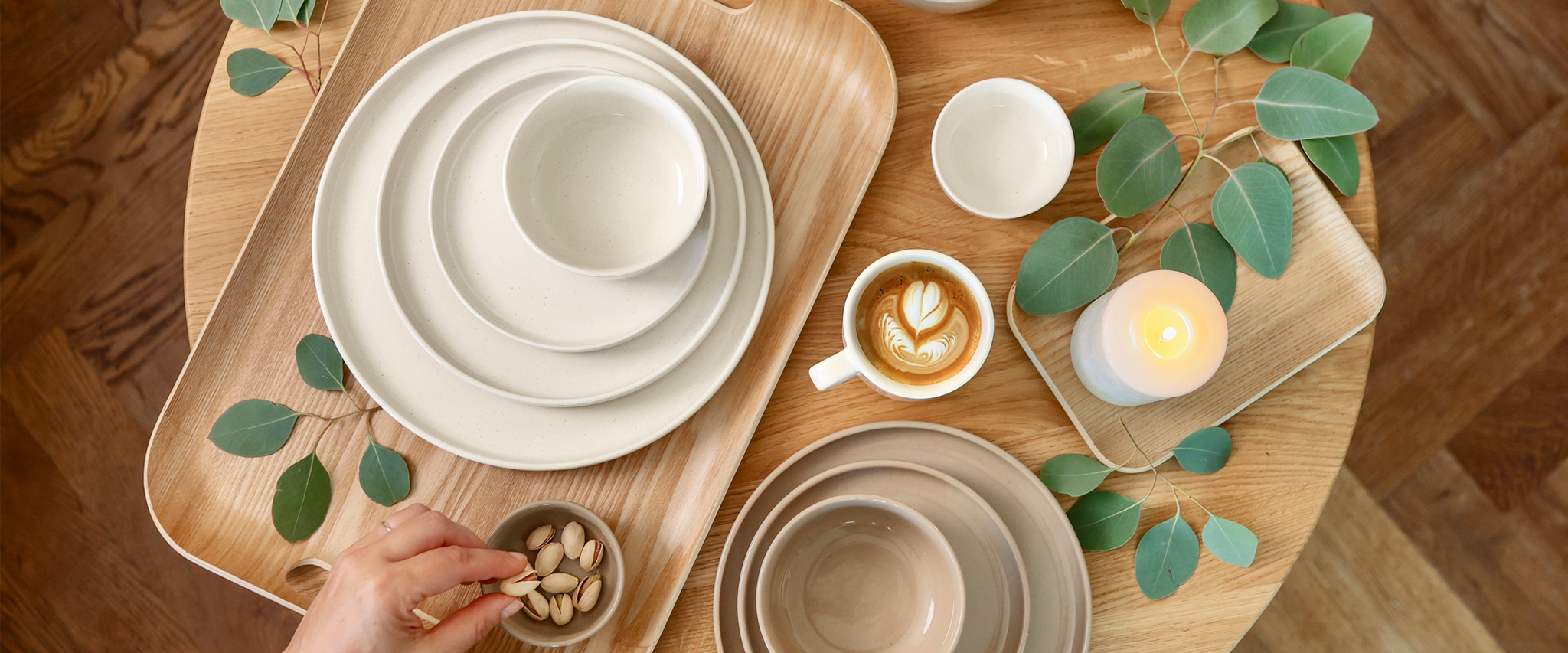 Natural tones, minimalist design.