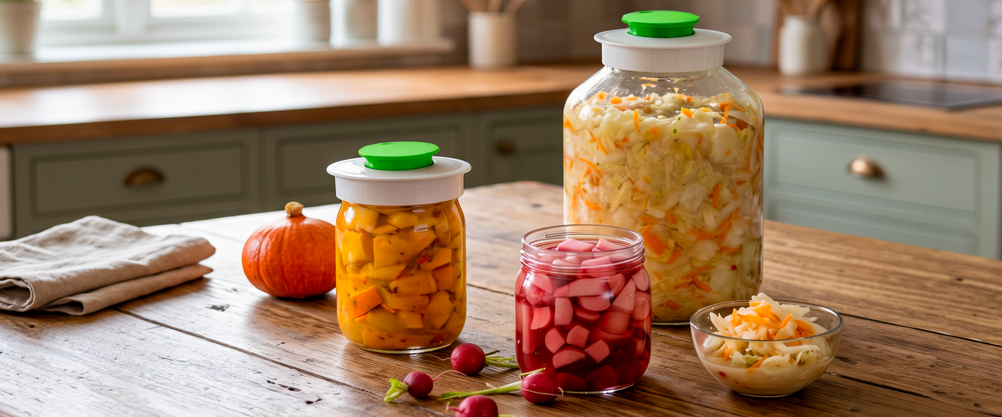 Kvašáky, pickles i pořádná zásoba zelí. Zvládnete vše díky chytré soupravě