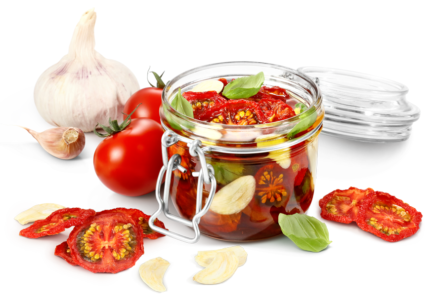 Oblíbená delikatesa - sušená rajčata nakládaná v oleji