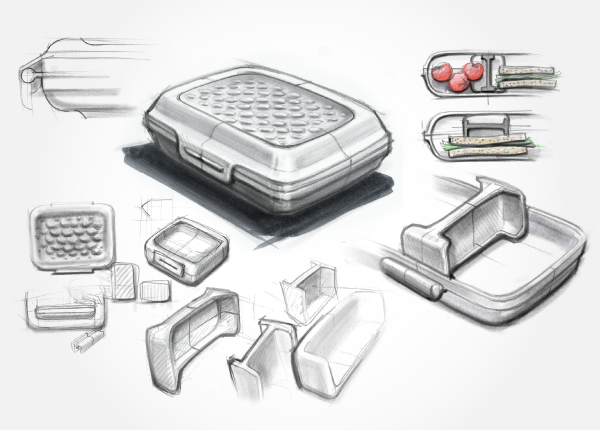 Dóza na svačinu s přepážkou 4FOOD - obrázek