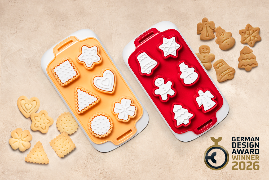 Vykrajovací forma s razítky DELÍCIA, mix tvarů - obrázek