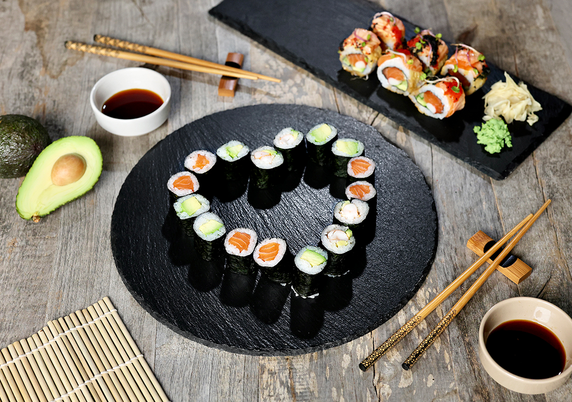 Servierplatte Schiefer GrandCHEF ø 30 cm - bild