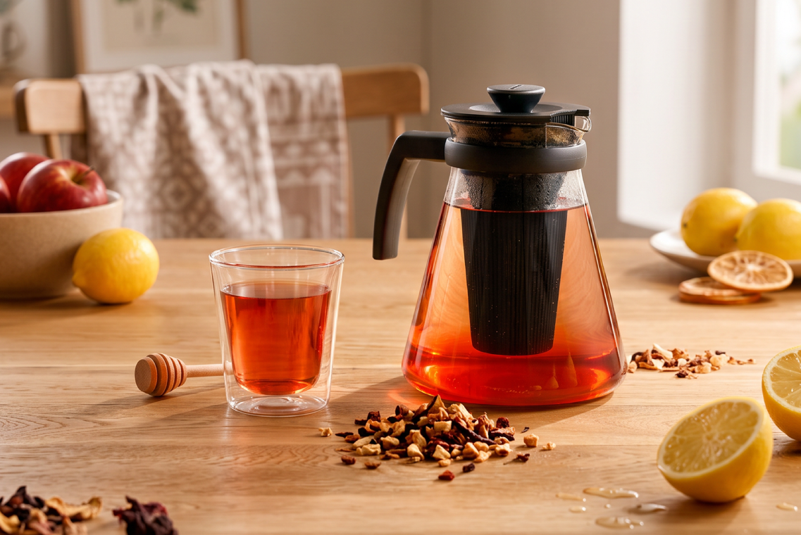 Konvice TEO 1,25 l, s vyluhovacími sítky - obrázek