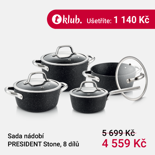 Sada nádobí PRESIDENT Stone, 8 dílů - obrázek