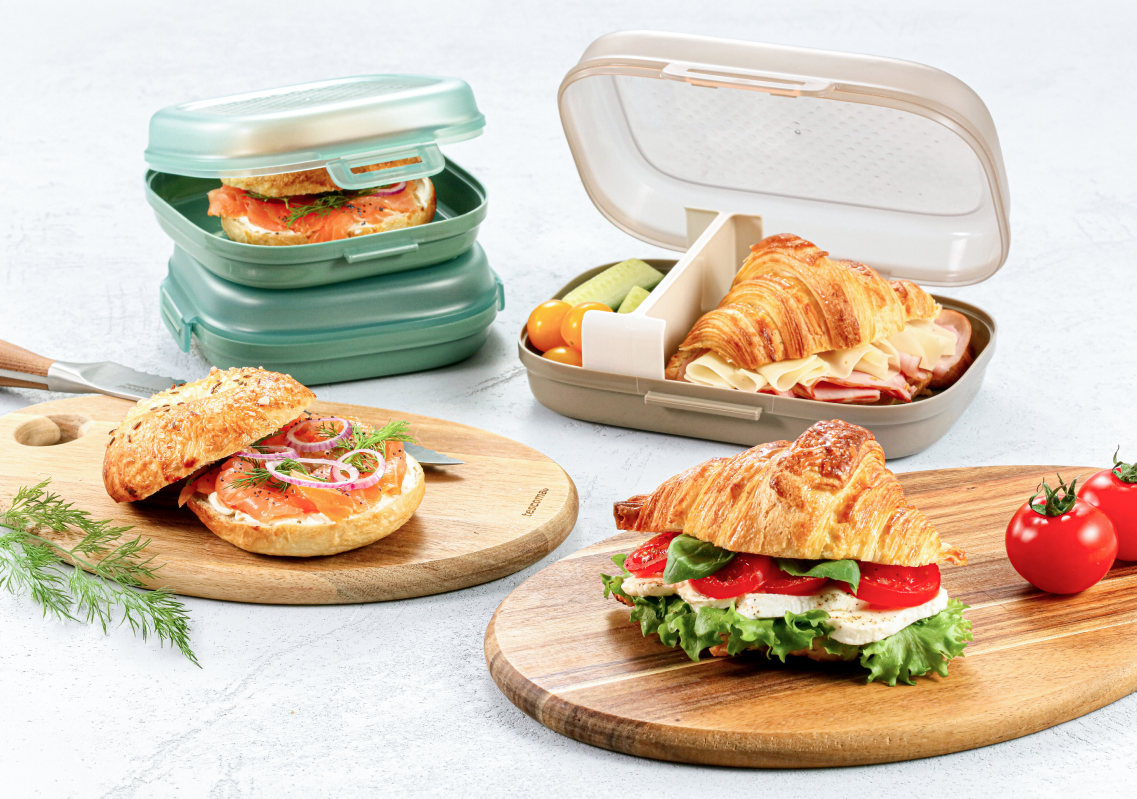 Dóza na sendvič 4FOOD a Dóza na svačinu s přepážkou 4FOOD - obrázek