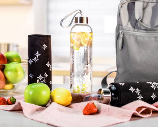 Skleněná láhev s termonávlekem myDRINK 0,7 l - obrázek