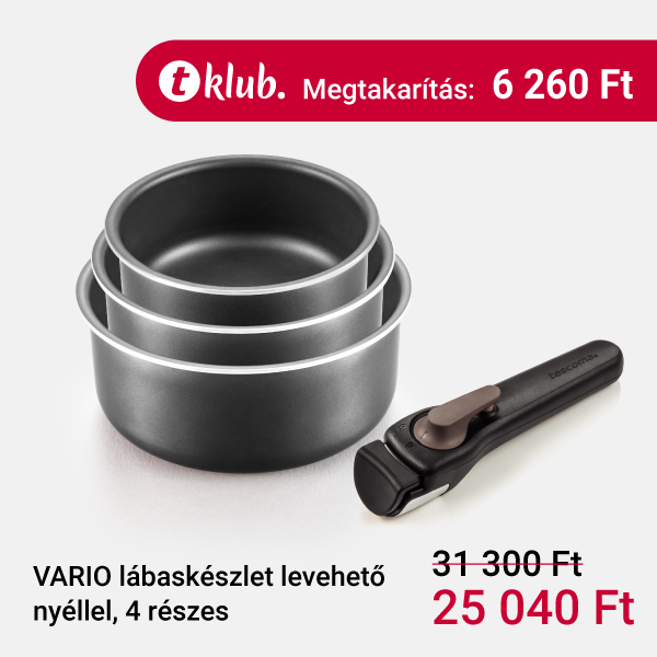 VARIO lábaskészlet levehető nyéllel, 4 részes - kép