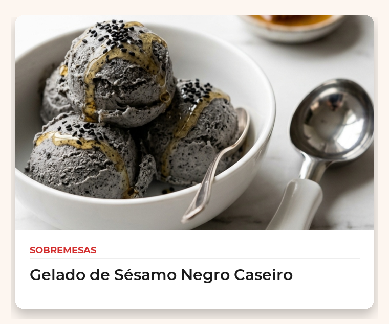 gelado de sesamo negro caseiro