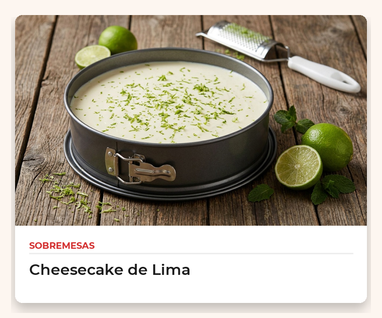 cheesecake de lima