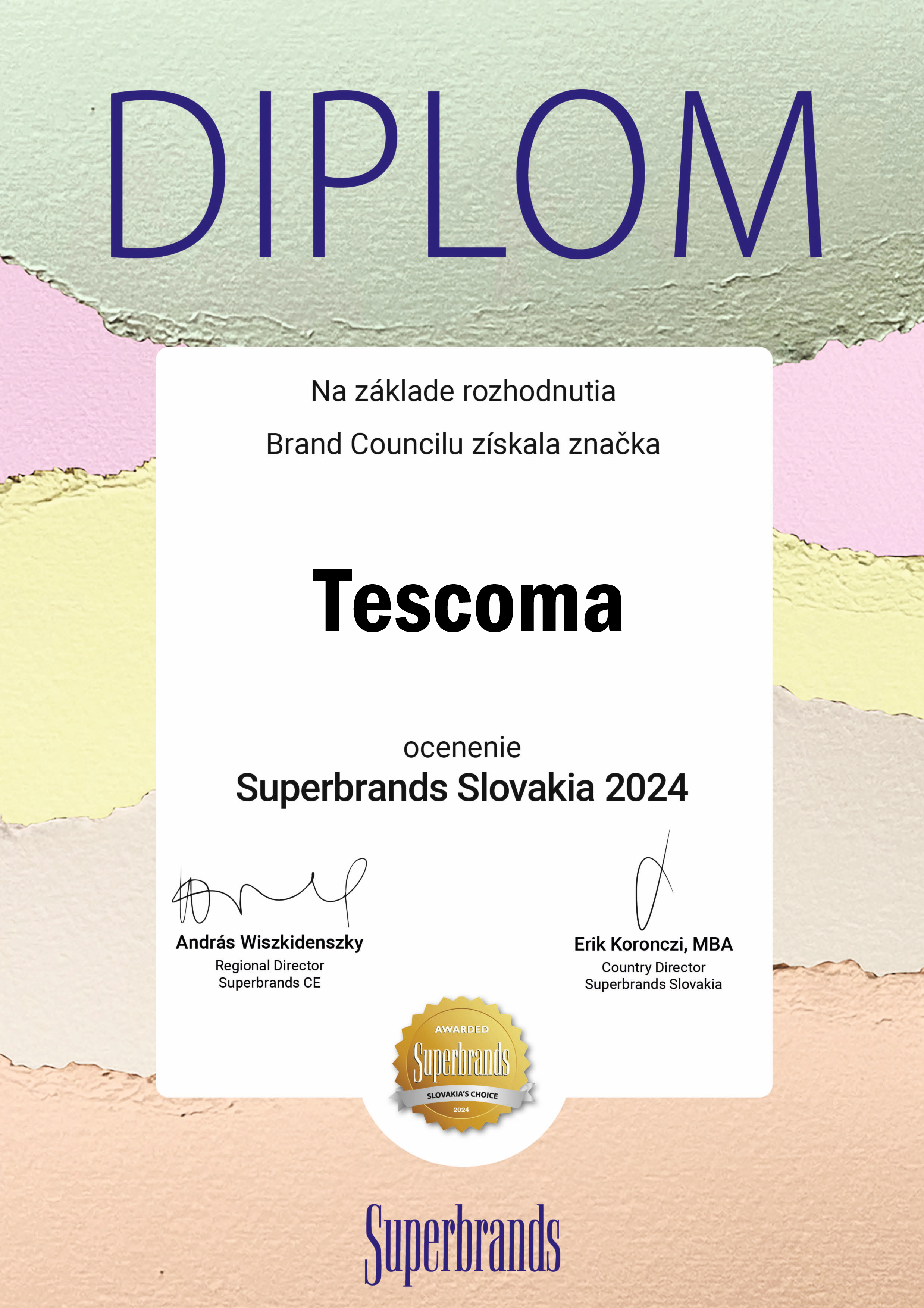 Diplom Superbrands 2024