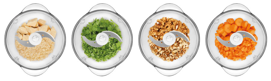 Sekání potravin v sekáčku Tescoma - obrázek