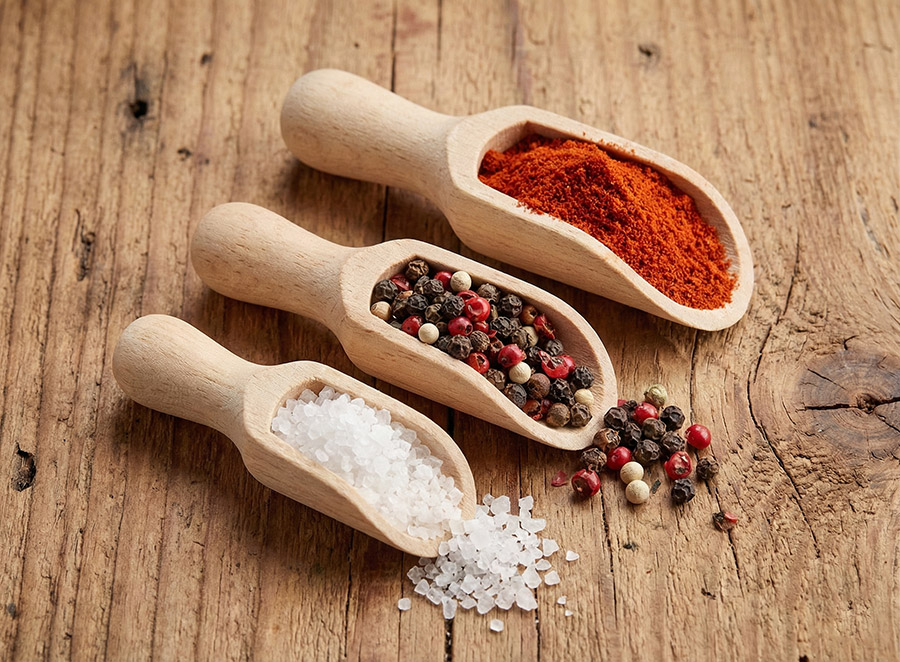 Mini fa lapátok sóhoz, borshoz, fűszerekhez - 3 darabos készlet - kép