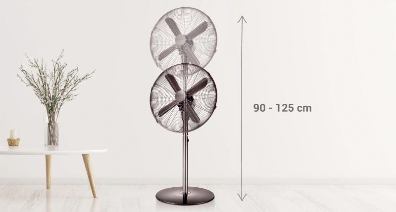 Nastavení výšky ventilátoru Tescoma antracit