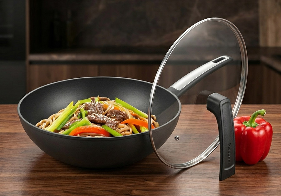 Wok 30 cm se skleněnou poklicí Tescoma - obrázek